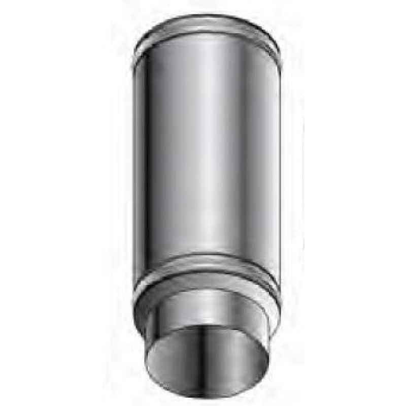 5" Black Straight Twin Wall Flue Pipe (450mm) 1430030